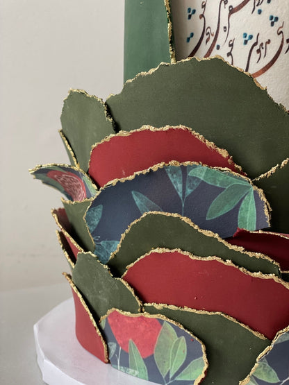 Edible print on layered fondant cake - custom cake