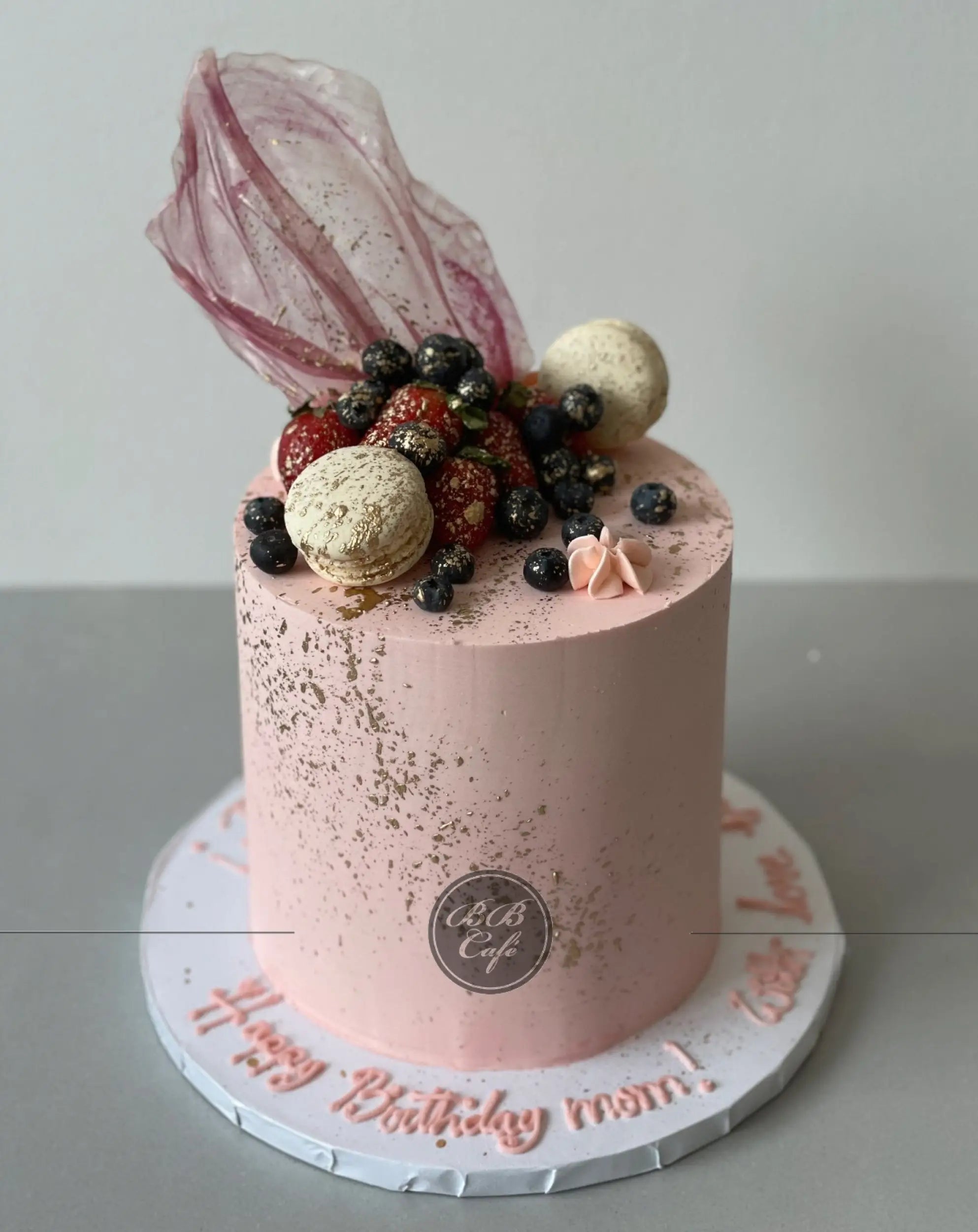 Fresh berries on buttercream - custom cake