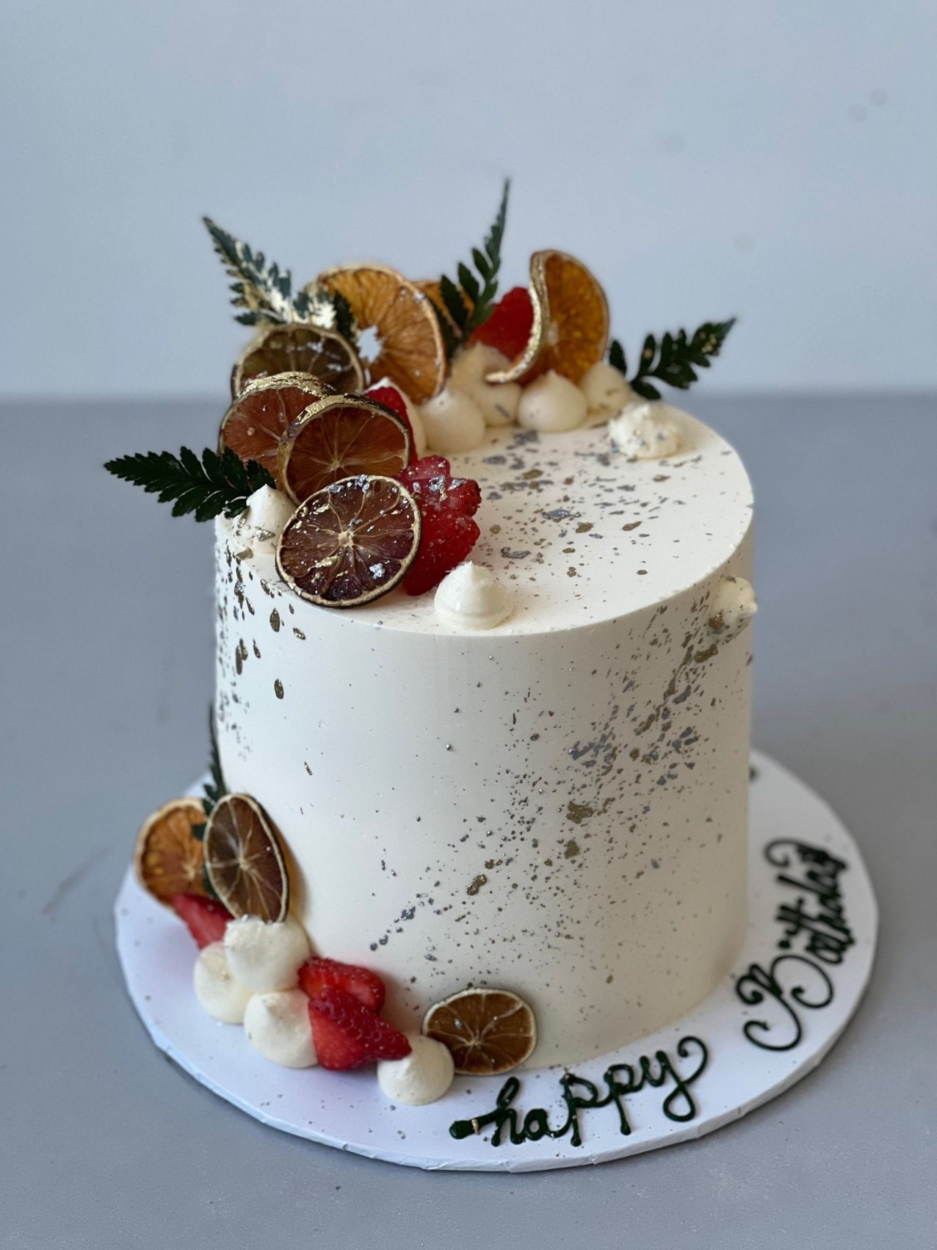 Fresh berries on buttercream - custom cake
