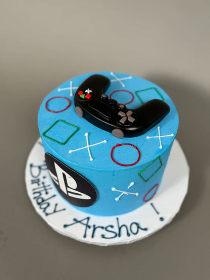 Gamer playstation &amp; joystick - custom cake