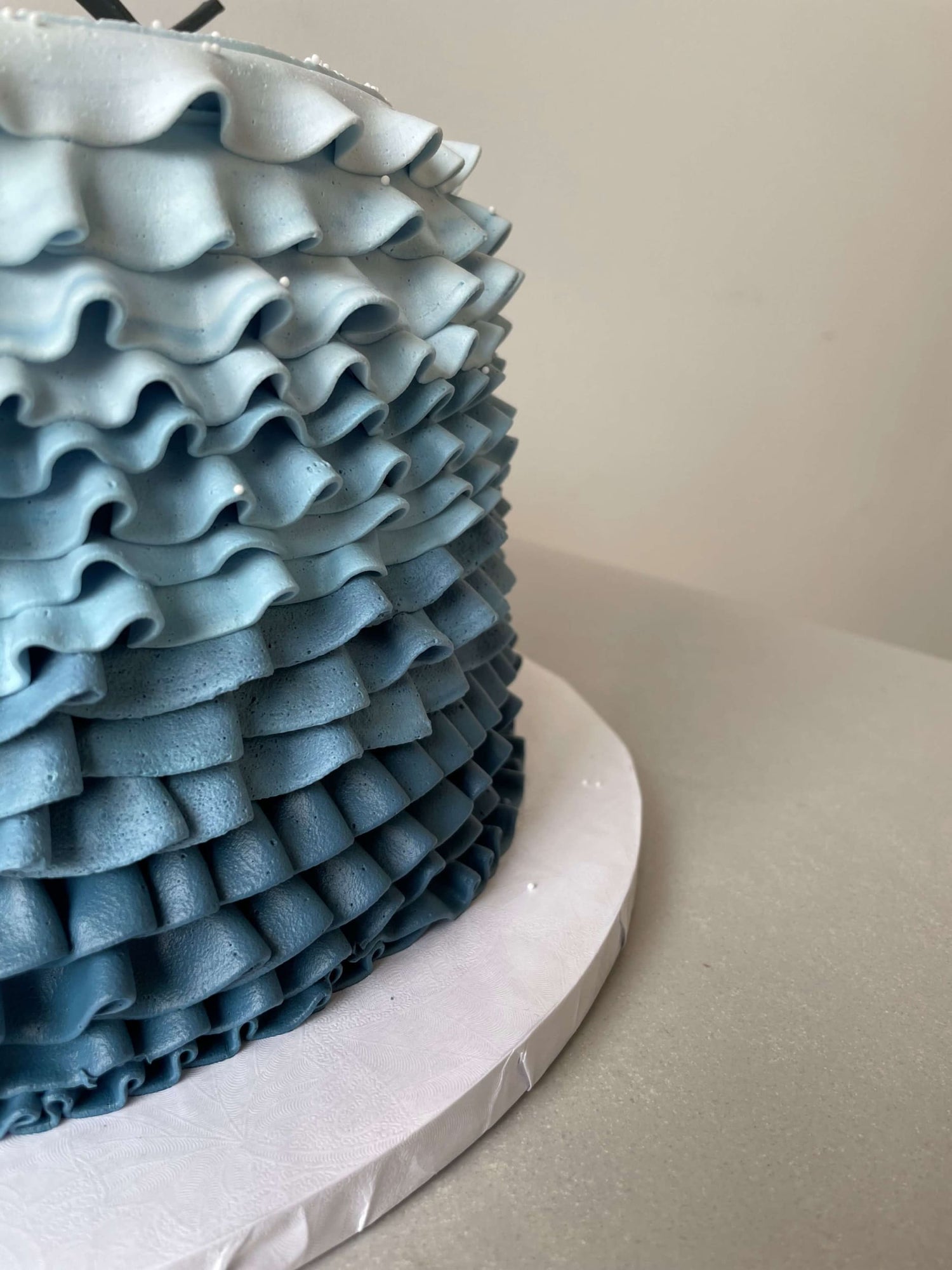 Hand piped sacrament cake in whipped cream - custom cake
