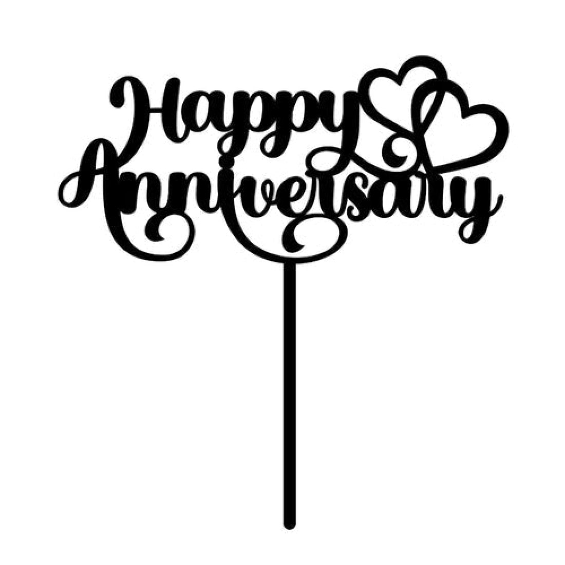 Happy anniversary cake topper - accessories