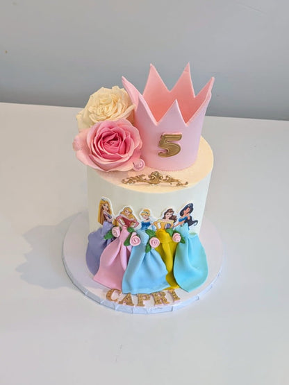 Crown and Edible Print on Buttercream