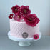 Sugar flowers on quilted fondant - custom cake