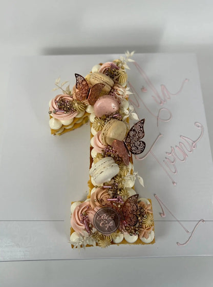 Letter/number cake in buttercream - custom cake
