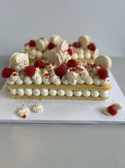 Letter/number cake in whipped cream - custom cake