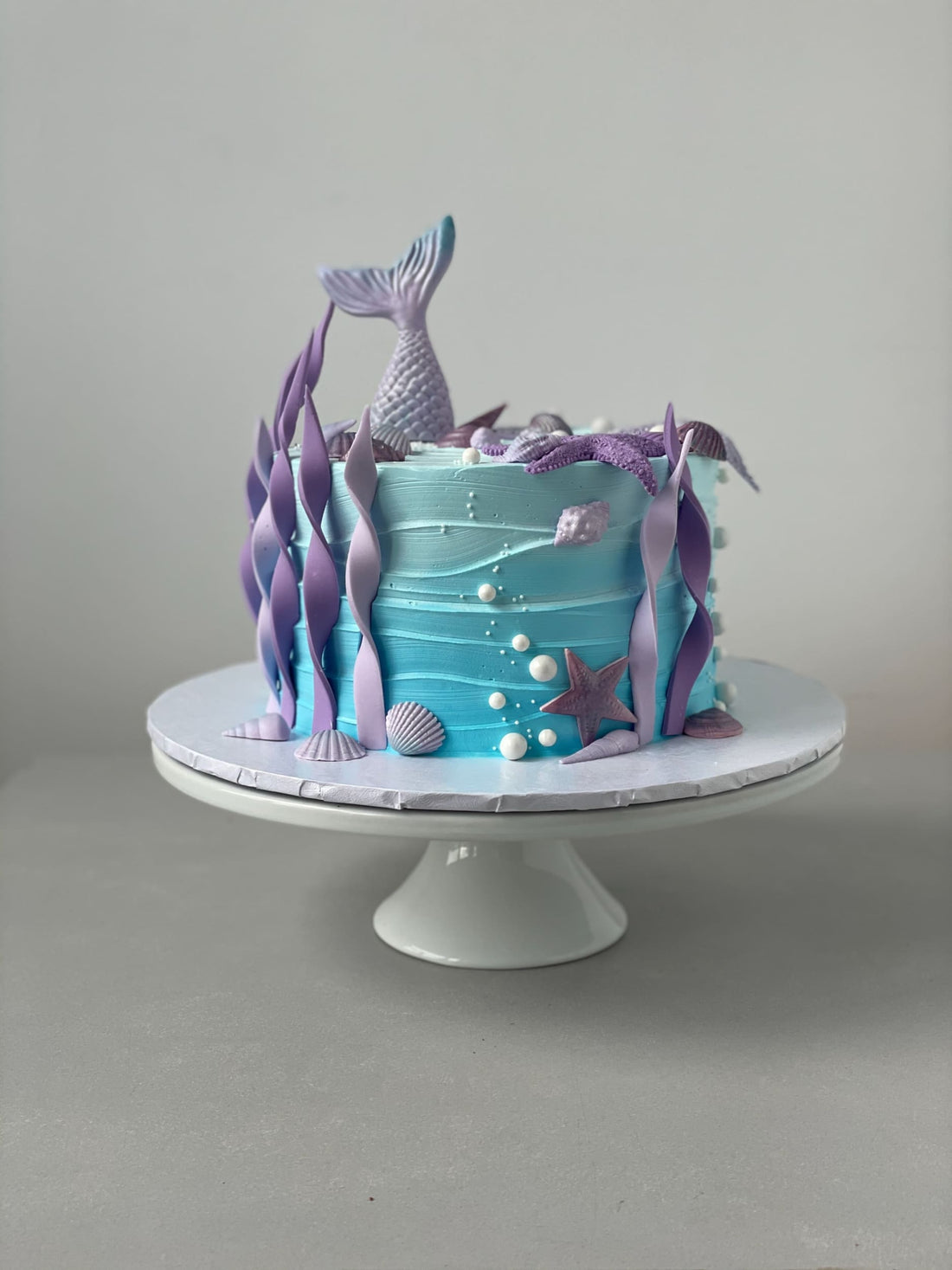 Mermaid tails on buttercream - custom cake