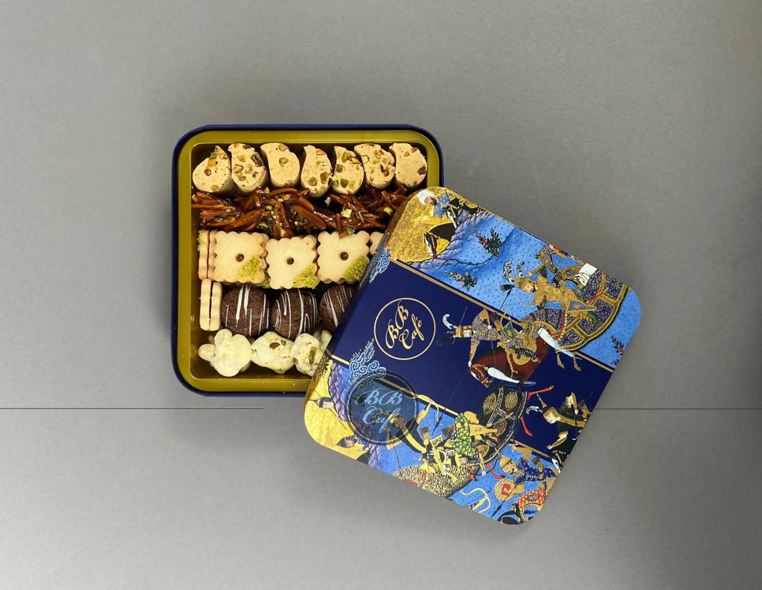 Norouz assorted cookies in blue miniature box - pastry