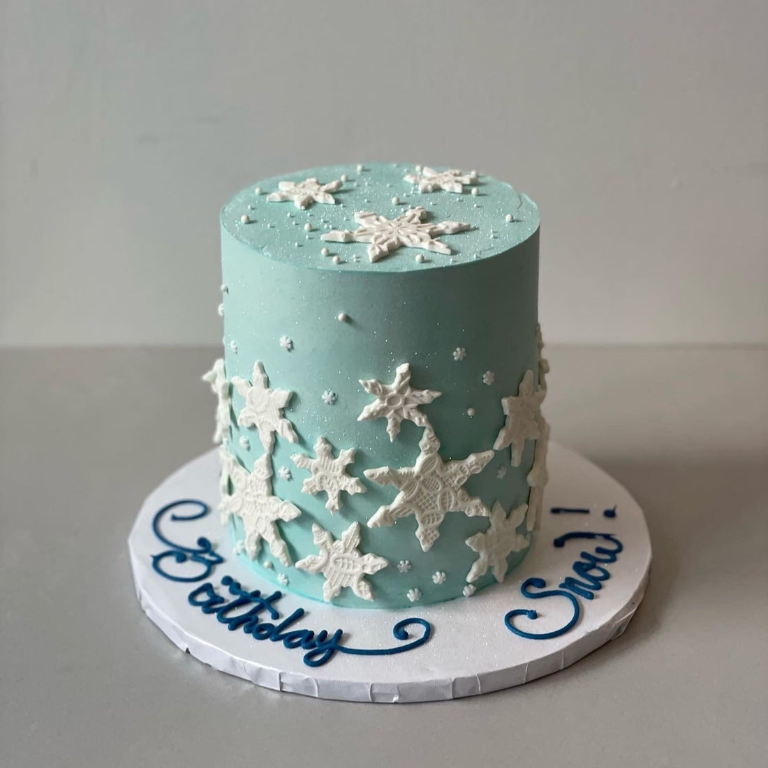 Ombre on buttercream with fondant decor - custom cake