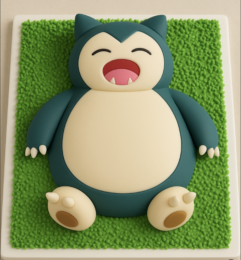 3D Snorlax Cake