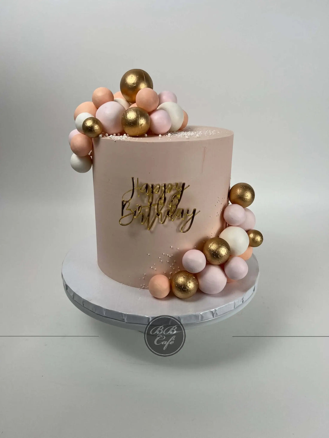 Spheres on buttercream - custom cake