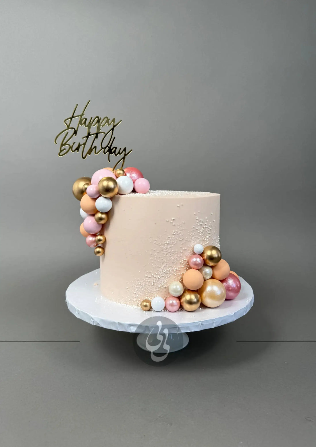 Spheres on buttercream - custom cake