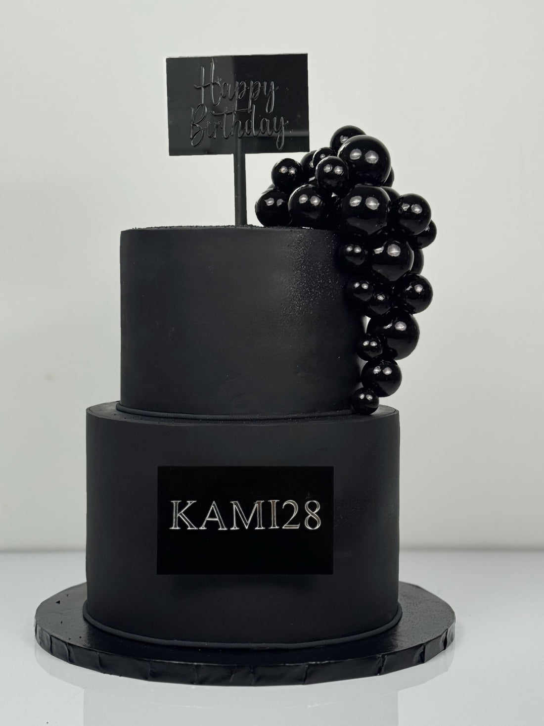 Spheres on fondant - custom cake