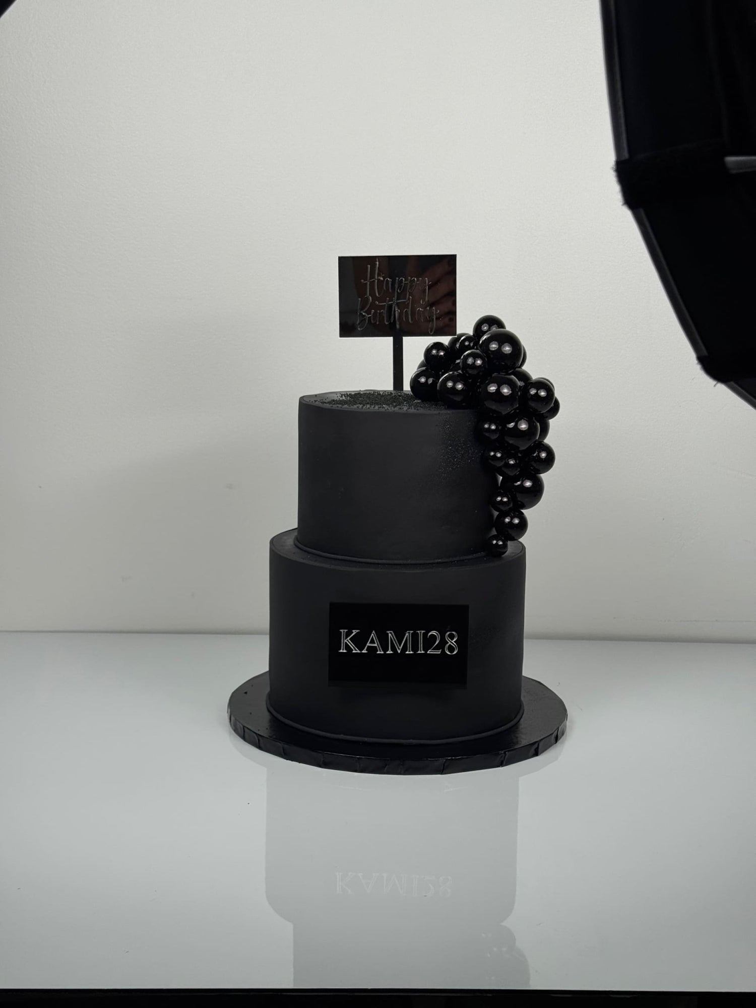 Spheres on fondant - custom cake