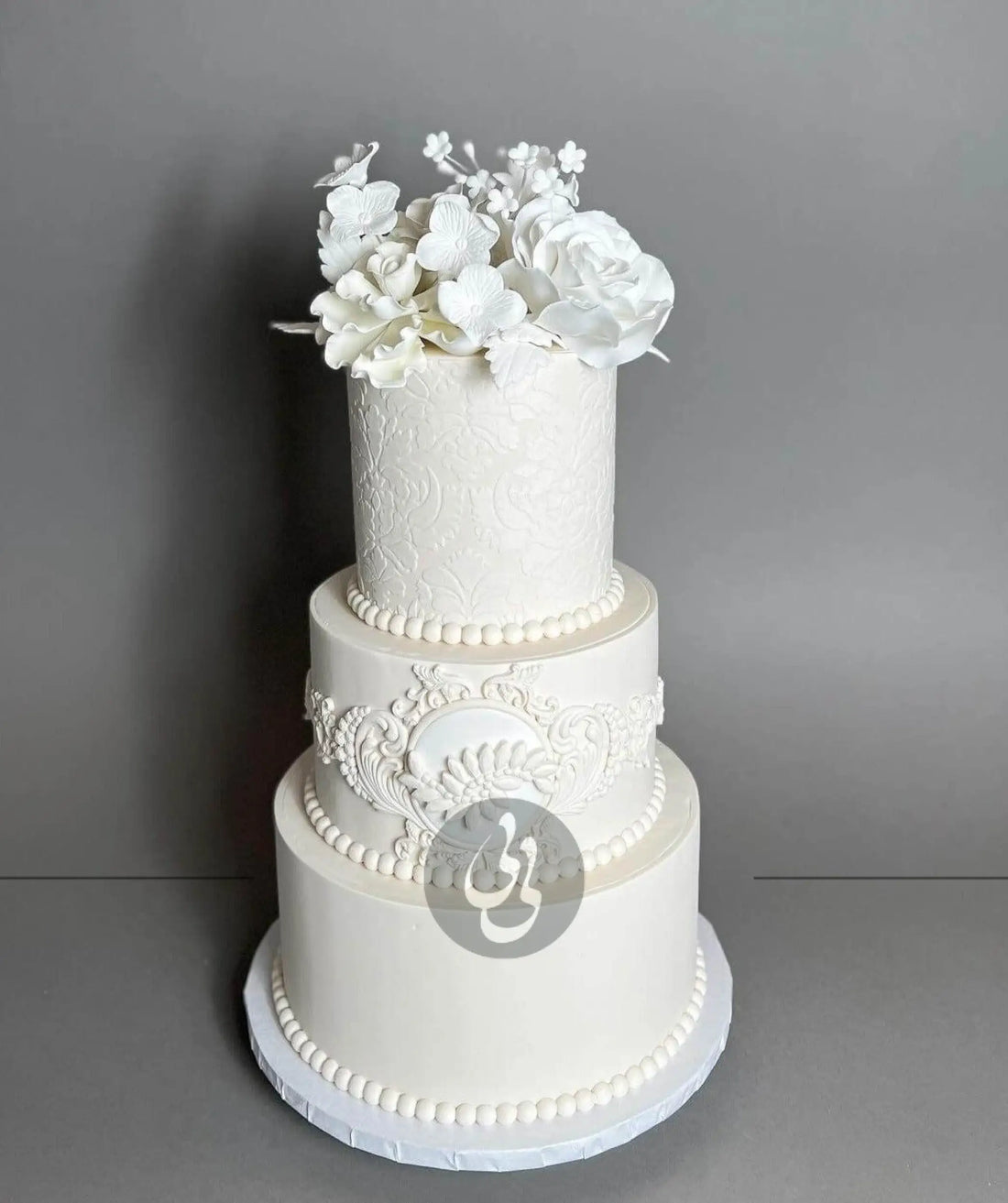 Sugar flower classic wedding cake - wedding cake
