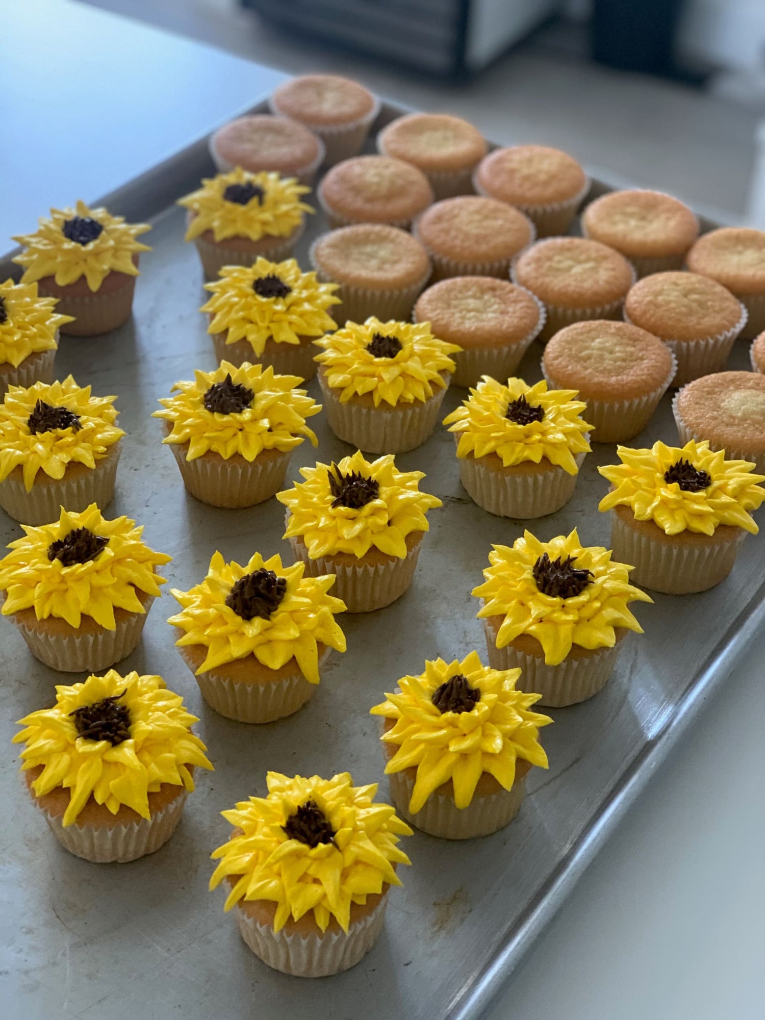 Sunflower garden cupcakes - cupcake