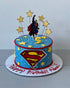 Superhero edible print & stars - custom cake