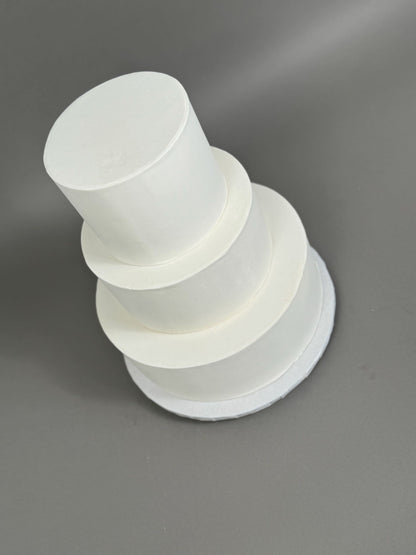 Undecorated sharp edge fondant - custom cake