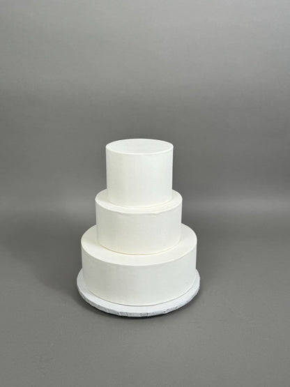 Undecorated sharp edge fondant - custom cake