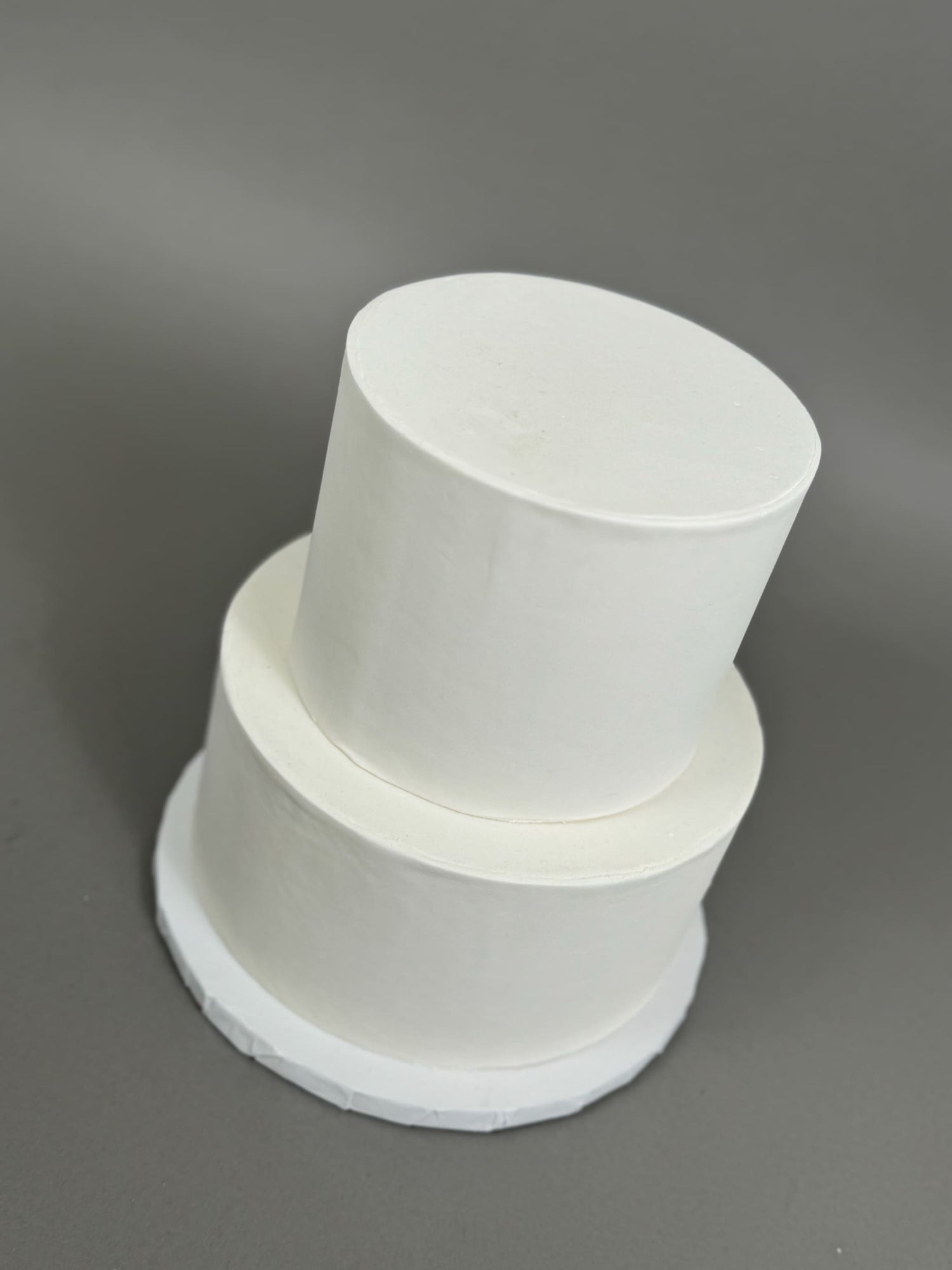 Undecorated sharp edge fondant - custom cake