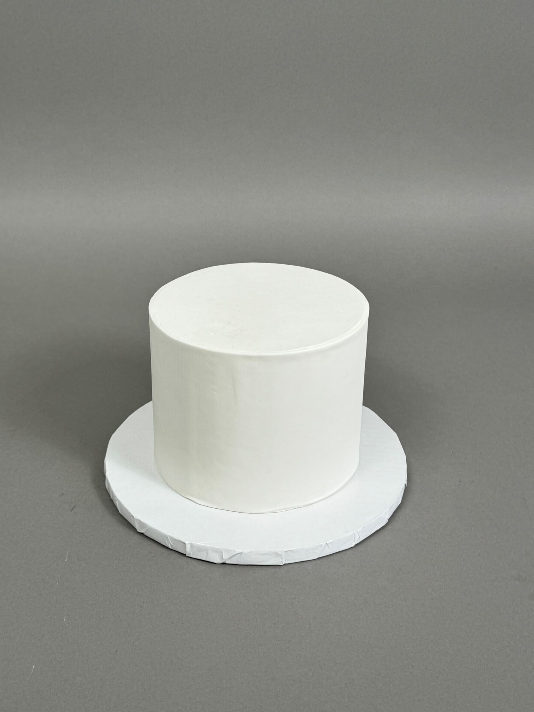 Undecorated sharp edge fondant - custom cake