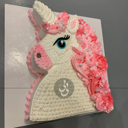 Unicorn cut-out cake - custom cake