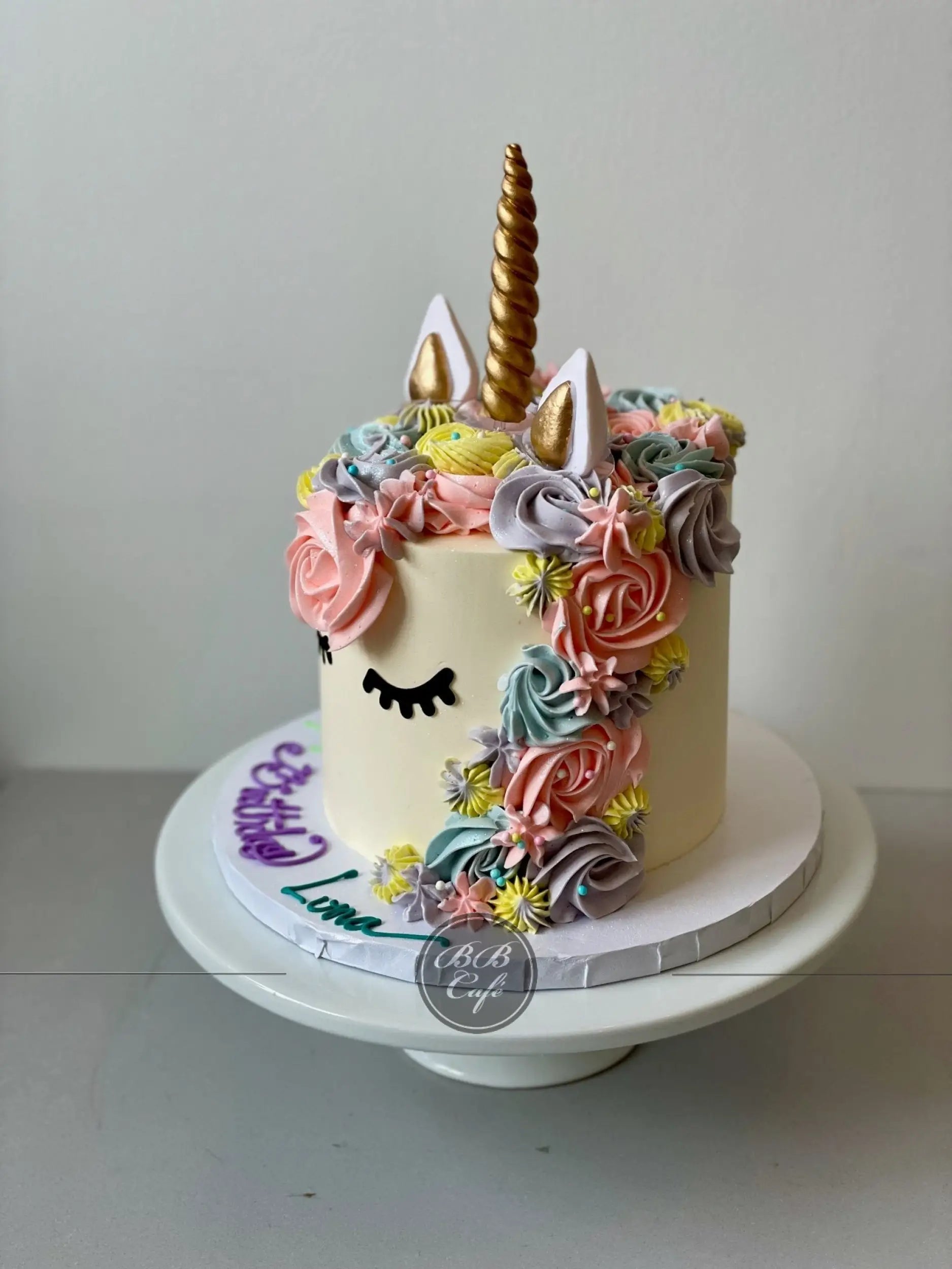 Unicorn Face Ombre Birthday Cake • Teal Velvet Bakery