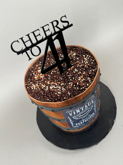 Vintage barrel - custom cake