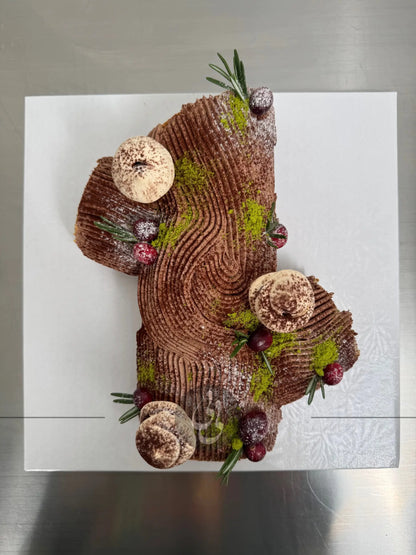 Winter woodland rollet log (large with walnuts) - classic cake