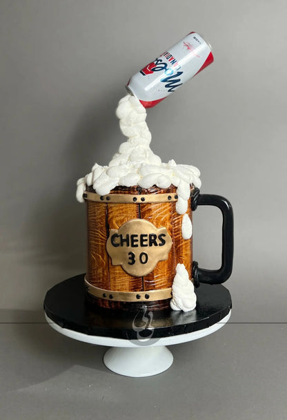 Zero-gravity viking barrel mug - custom cake